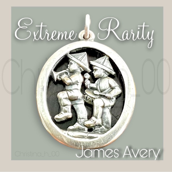 James Avery marching boys trumpet drum newspaper paper folded hats pendant